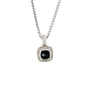 D.Y. 925 Petite Albion Onyx Diamonds Necklace (7mm)